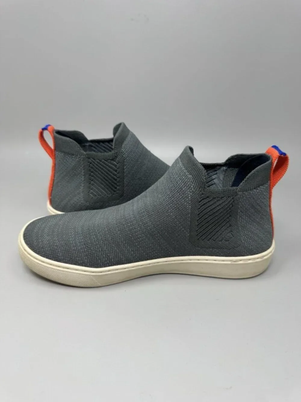 Rothy's womens 7 Fog Melange The Chelsea Pull On Boot Ankle Hi Top Shoe Gray